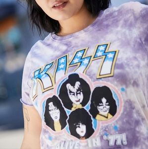 Kiss multi tie dye Classic fit crew tee